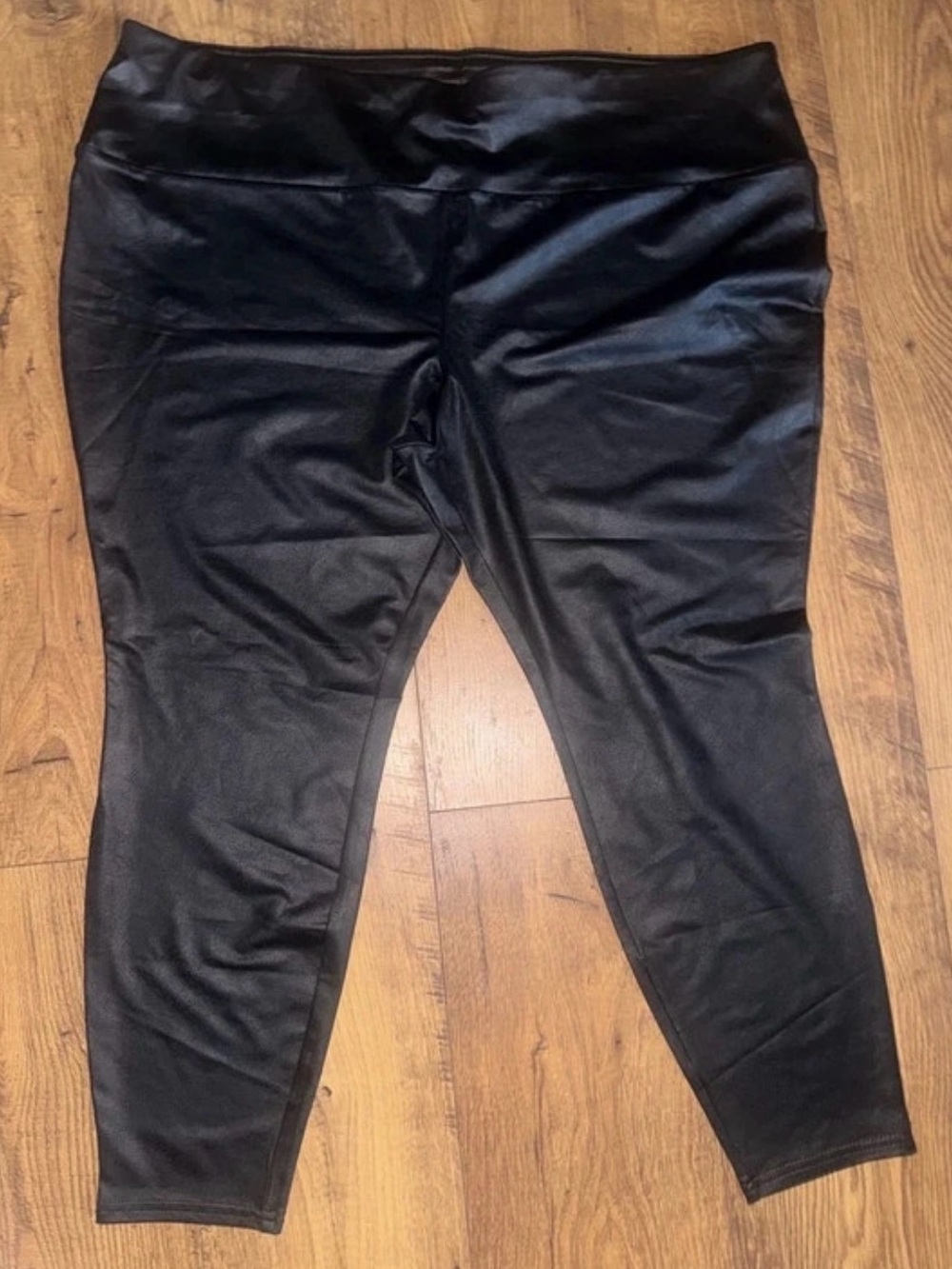 Time and Tru Black Faux Leather Leggings
